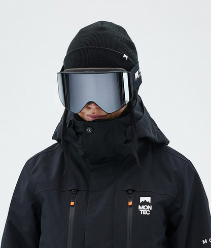 Masque De Ski – Noir Avec Écran Miroir Noir