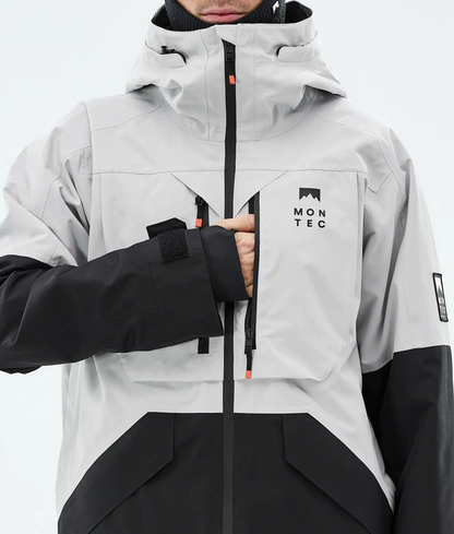 Arch Veste de ski pour homme – Gris clair / Noir