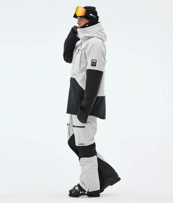 Arch Veste de ski pour homme – Gris clair / Noir